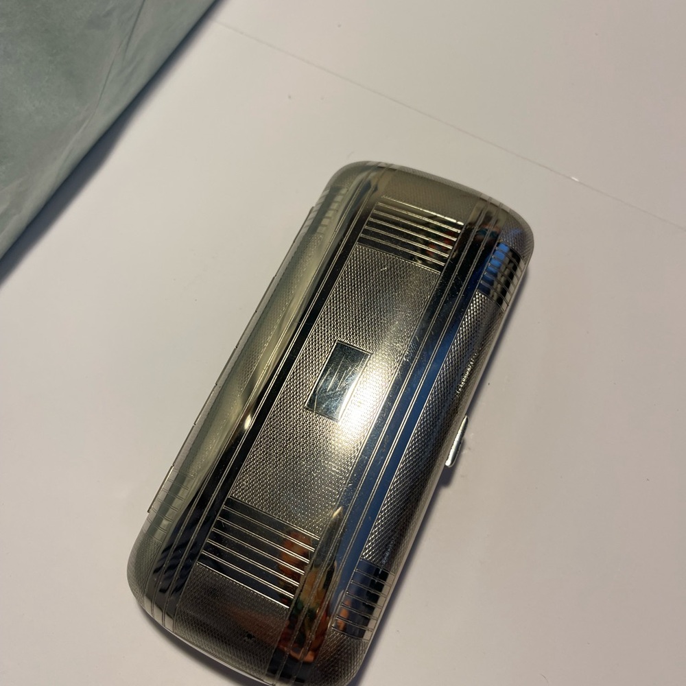 Stylish Silver Eyeglass Case